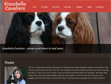 Tablet Screenshot of kissabellacavaliers.com